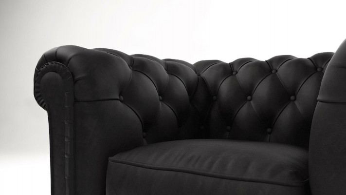 Edler Design Chesterfield fauteuil bekleed tv-zitkamer club textiel