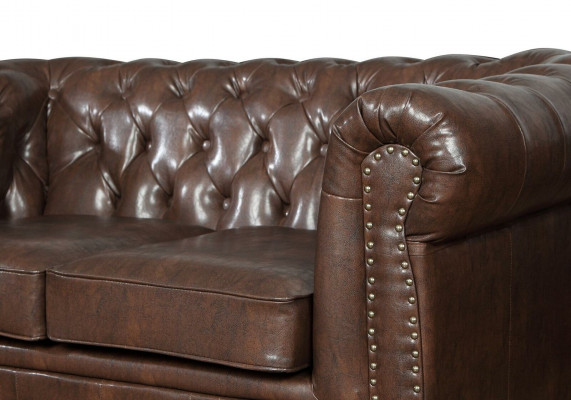 ontwerper 2-zitter textielbanken banken Nieuwe Chesterfield leren bank