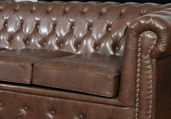 ontwerper 2-zitter textielbanken banken Nieuwe Chesterfield leren bank