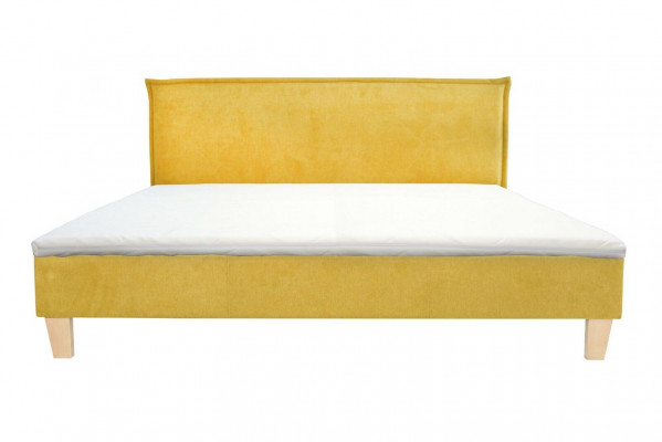 Tweepersoonsbed Bed Bedden Bekleding Slaapkamer Bedlade Huwelijk Geel Textiel Stof
