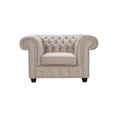 Chesterfield 1-zits tv-fauteuil club lounge relax fauteuil textiel leer banken