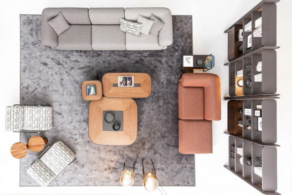 Ecksofagroep Beklede groep Bank Bank Stof Woonkamer meubels Modern