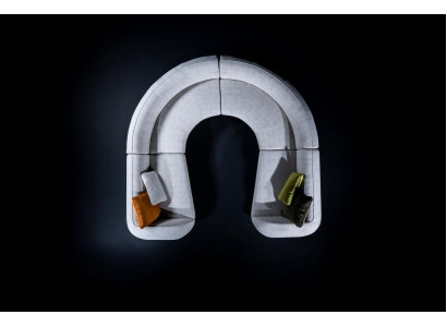 Ontwerpt hoekbank U-vorm gestoffeerde woonkamer loungeset