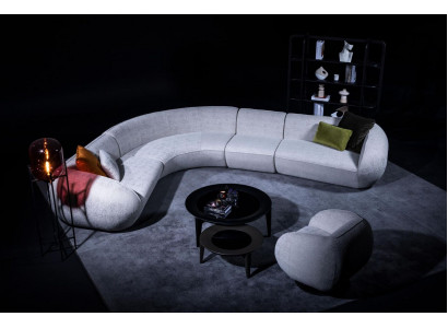 Grijze hoekbank woonkamer gestoffeerde bank luxe hoekbankgroep bank