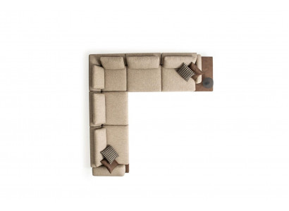 Hoekbank L-vorm woonkamer bank ontwerp modern gestoffeerd meubel