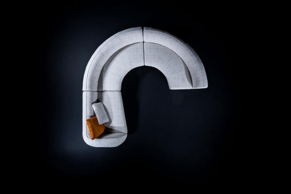 Ronde hoekbank U-vorm Bank Bekleding Hoekbank Set Modulaire Zitgroep