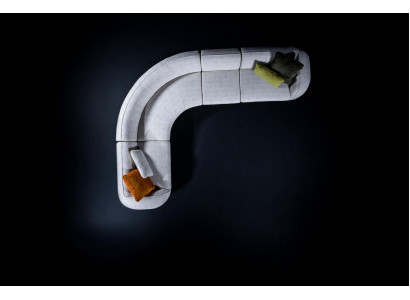 Grijze loungeset Designer loungeset Gestoffeerde meubels Banken Bank