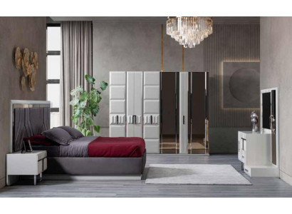 Slaapkamer Set Italiaanse Stijl Meubels Bed Kledingkast Nachtkastje 5-delig.