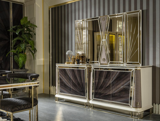 Luxe dressoir buffet sideboard metaal goud kast Edle dressoirs Nieuw