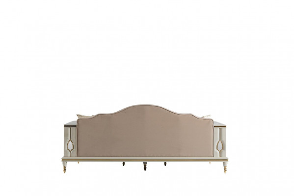 Bankstel 3-zits Beige Meubels Woonkamer Chesterfield Luxe Design Nieuw