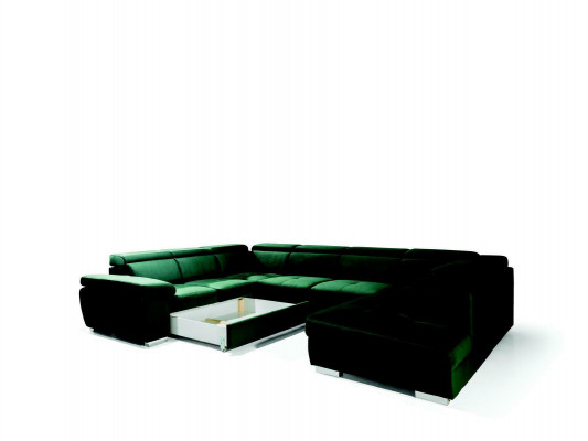 Multifunctionele grote woonlandschap U-vormige hoekbank stoffen bank bekleding.
