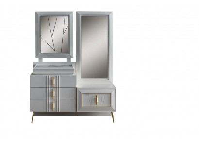 Toilettafel met spiegel luxe console exclusieve slaapkamerset 2-delig.