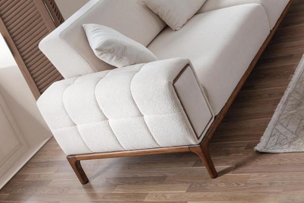 Bankstel 3-zits modern meubilair witte kleur woonkamer luxe driezits