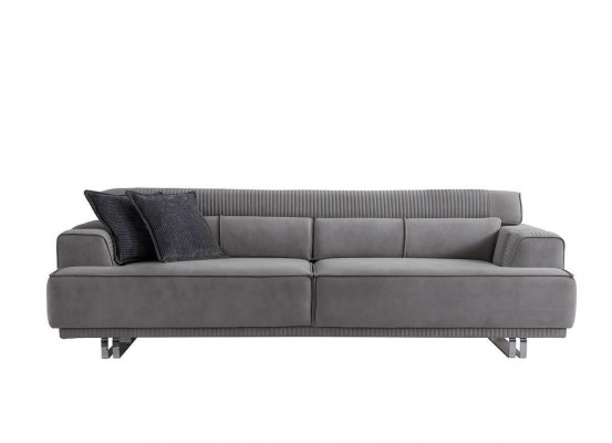 Bank 3-zits Modern Meubilair Grijs Woonkamer Luxe Inrichting 235cm