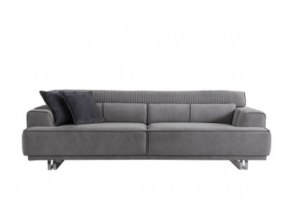 Bank 3-zits Modern Meubilair Grijs Woonkamer Luxe Inrichting 235cm