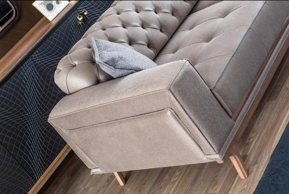 Bankstel 4-zits Design Bankstellen Grijs Stof Relax Zitmeubels Modern