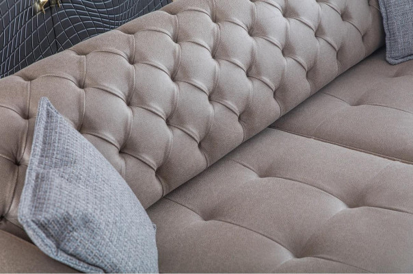Bankstel 4-zits Design Bankstellen Grijs Stof Relax Zitmeubels Modern