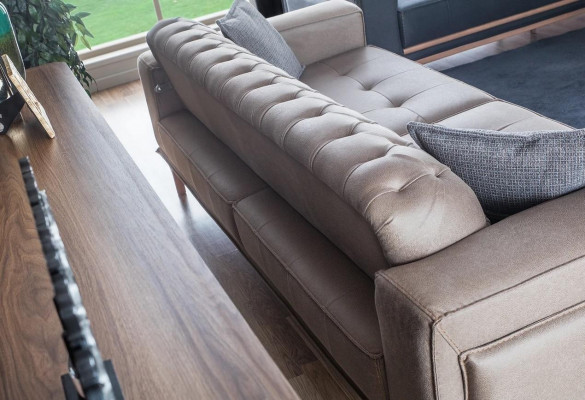 Bankstel 4-zits Design Bankstellen Grijs Stof Relax Zitmeubels Modern