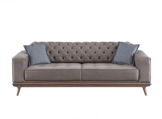 Bankstel 4-zits Design Bankstellen Grijs Stof Relax Zitmeubels Modern