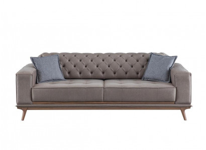 Bankstel 4-zits Design Bankstellen Grijs Stof Relax Zitmeubels Modern