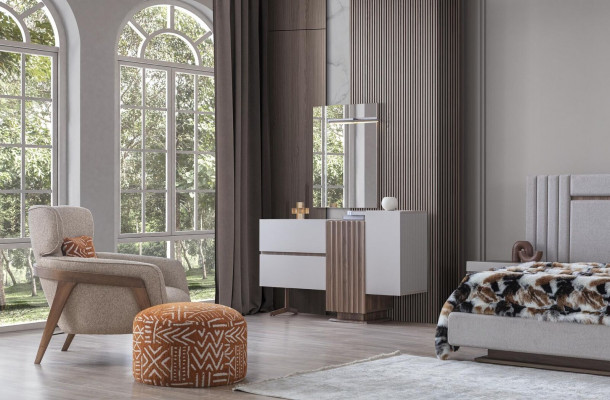 Slaapkamer set Luxe Compleet bed + 2x nachtkastjes 3-delig Modern Set Nieuw