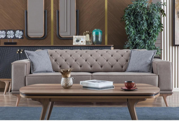 Luxe modern woonkamerset 4-delig. 4-zits fauteuil salontafel meubel Nieuw