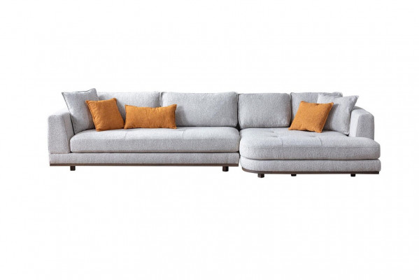 Luxe hoekbank L-vormig Modern meubilair van woonkamer grijze kleur Ontwerper