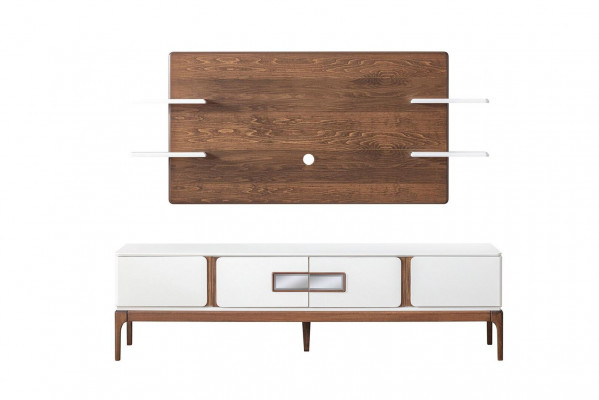 Stilvolle woonkamerset met woonwand 2-delig. Dressoir tv-wandpaneel woonwanden.