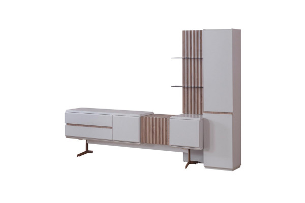 Exclusieve woonkamerset 2-delig TV-standaard kast plankrek meubels