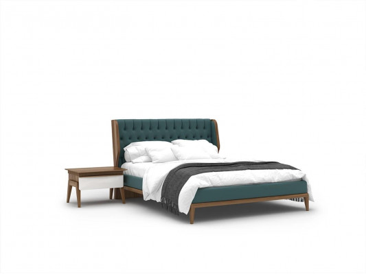 Slaapkamer Set 3-delig Luxe Tweepersoonsbed 2x Nachtkastjes Modern Meubilair