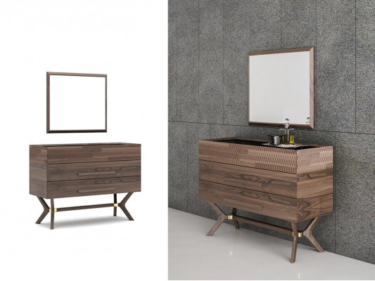 Slaapkamer set 5-delig Luxe tweepersoonsbed 2x nachtkastjes Luxe ladekast met spiegel