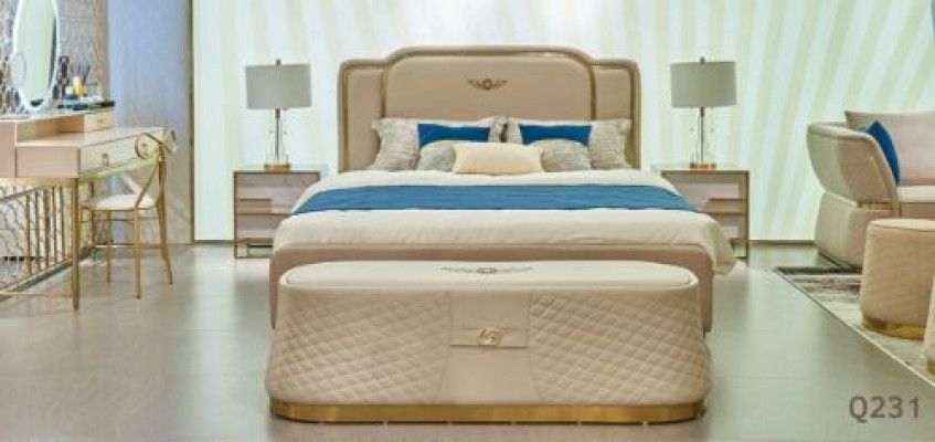 Slaapkamer set ontwerp meubels modern luxe bedden nieuw bed 2x nachtkastje
