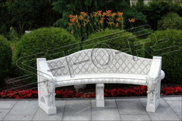 Antieke stijl stenen fauteuil bank stoel tuin terras elegant decor ontwerp troon