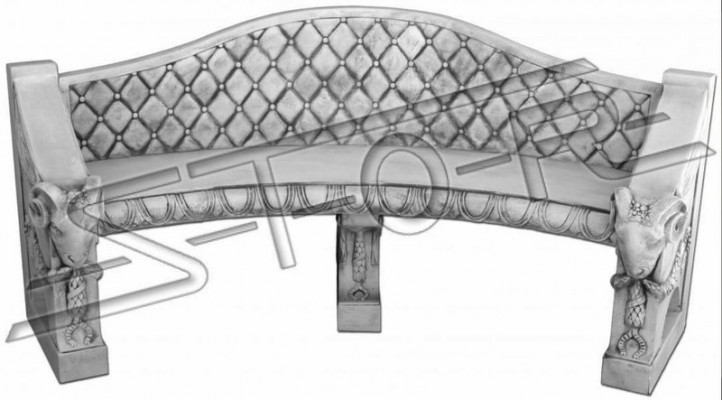 Antieke stijl stenen fauteuil bank stoel tuin terras elegant decor ontwerp troon