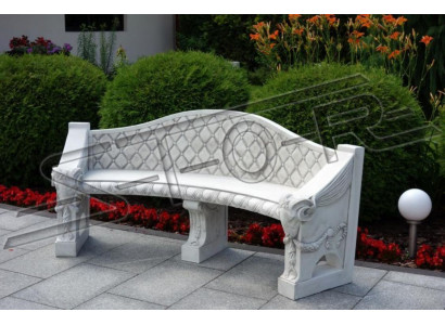 Antieke stijl stenen fauteuil bank stoel tuin terras elegant decor ontwerp troon