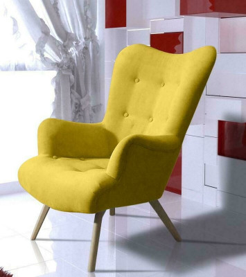 Fauteuil, eenzitter, loungestoel, clubmeubels, oorfauteuil, bank, bank, tv-bekleding, nieuw.