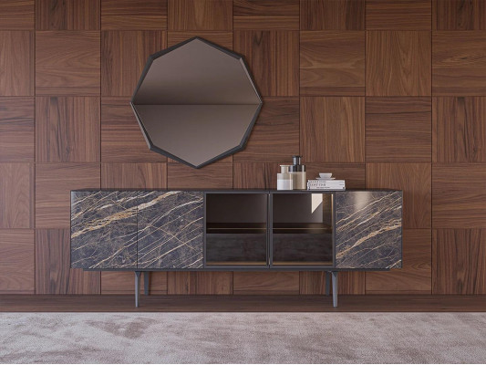 Sideboard met spiegel Luxe inrichting Eetkamer Compleet set Modern Meubels