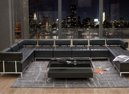 Bank U-vorm Bank Bankstel Bekleding Woonlandschap Ontwerp Loungebank