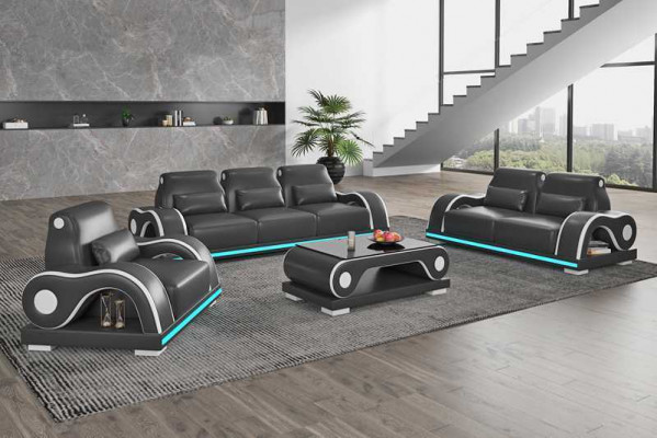 Bankstel Bankstellen Luxe Compleet Wit Leren Bank Modern Bankstel