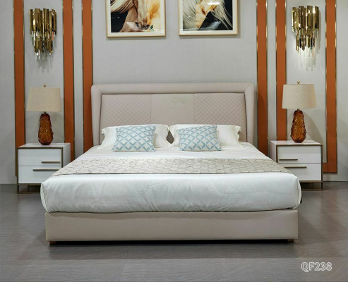 Bed 2x Group New Nightstand 3 pieces Bedroom Set Design Modern Luxury