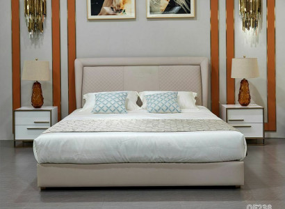 Bed 2x Group New Nightstand 3 pieces Bedroom Set Design Modern Luxury