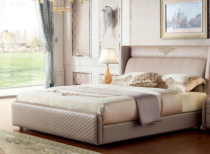 Bed 2x Nachtkastjes Slaapkamer Set Designer Luxe Bedframe