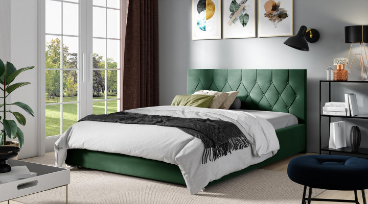 Bedframe Stof Textiel Ontwerp Dubbel Modern Hotel Bed Slaapkamer Bedden Nieuw