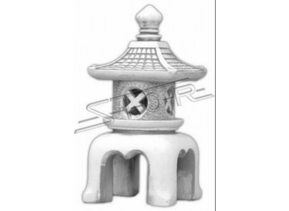 Bloemendecoratie Japanse tuin huis standbeeld wit decoratief figuur