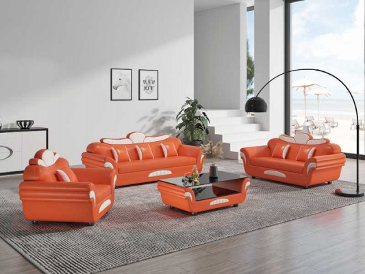 Bankstel Bankstel Leren banken Bank Complete 3-delige banken Bruin
