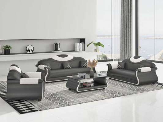 Compleet bankstel bankstel 3-dlg Sofas leren bankstel bankstel bruin