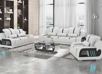 Bankstel Luxe Bankstel Complete Wit Kunstleren Bank 321