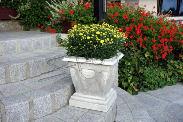 Bloemenvaas Bloembak Tuin Steen Decoratie Deco Bloemen