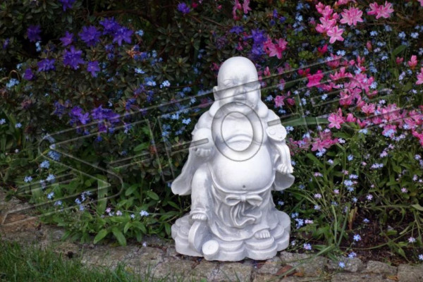 Boeddha beeld standbeelden sculpturen figuur decoratie tuin zilver terras