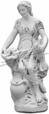 Decoratie figuur vrouw tuin ontwerper figuren sculptuur wit beeldhouwwerken
